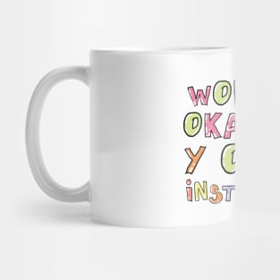 World's Okayest Yoga Instructor Gift Idea Mug